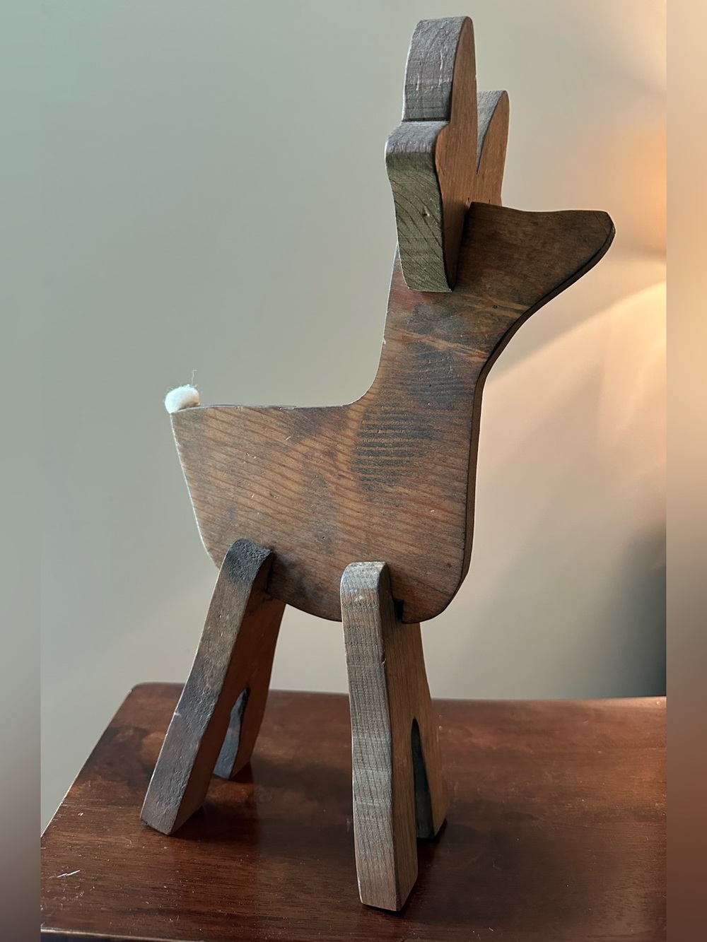 Vintage wooden deer • 4 piece set • reindeer